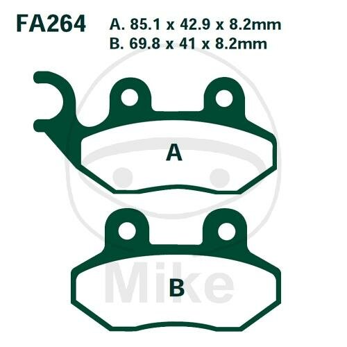 EBC Brake pad set Carbon Scooter SFAC264