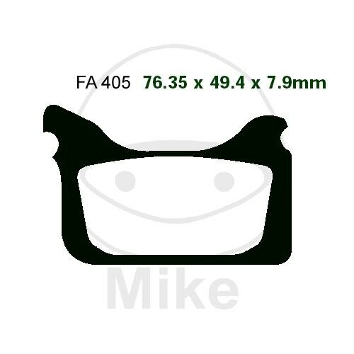 Plaquette de frein Sinter MX-S EBC pour Aprilia Husaberg 450 550 650 KTM 450 525 560