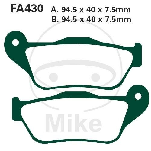 EBC Scooter brake pad set organic SFA430