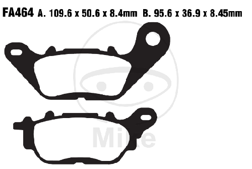 EBC Scooter brake pad set organic SFA464