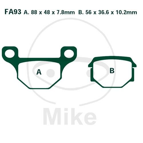 Brake pad for Aprilia Derbi Motorhispania Pegasus Peugeot Rex Rieju TGB