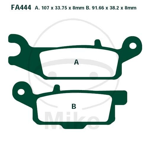 Brake pad for Yamaha YFM 250 550 700