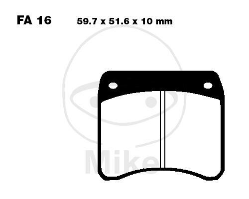 Pastilla de freno Sinter HH EBC para Triumph T140 T150 T160 TR7 750 TR65 650
