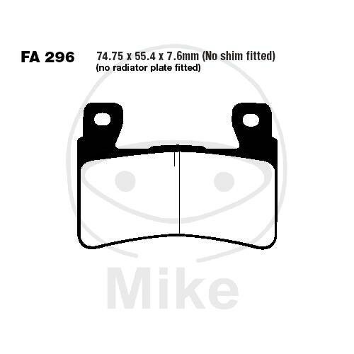 EBC Extreme Pro Brake Pad Set Sinter EPFA EPFA296HH