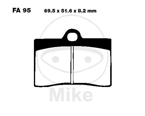 Brake pad Sinter EPFA EBC for Aprilia Cagiva Ducati Husqvarna KTM Moto Guzzi MZ/MUZ Sachs TM