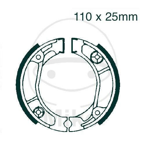 Brake shoes with spring for Honda AFS 110 ANF 125 Peugeot 60 Suzuki FL 125