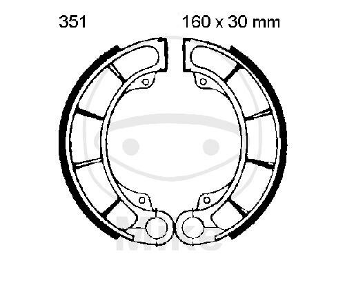 Brake shoes with spring for Honda 125 150 250 350 400 420 450 Mash 400