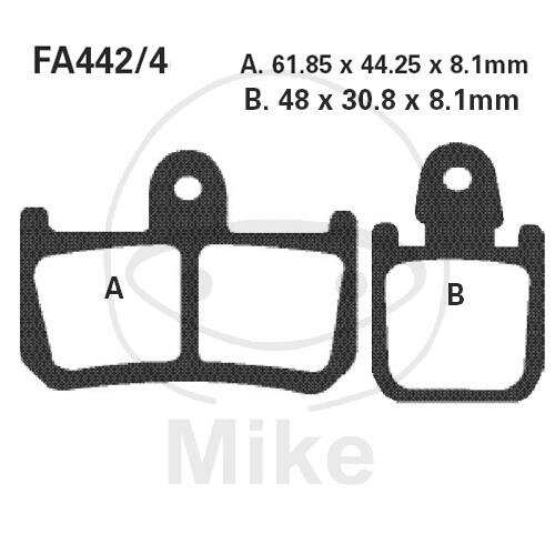 EBC Brake pad set Sinter HH FA442/4HH
