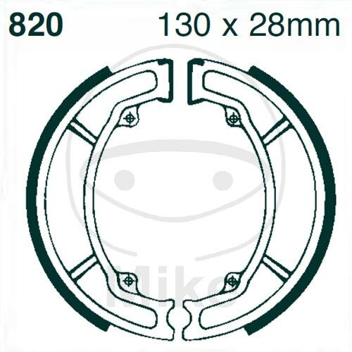 Brake shoes without spring for SYM 50 125