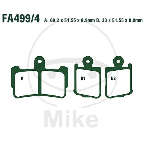 EBC Brake pad set Sinter HH FA499/4HH