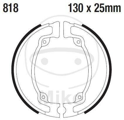 Brake shoes without spring for Kymco 50 125 Malaguti Ciak 125