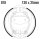 Brake shoes without spring for Kymco 50 125 Malaguti Ciak 125