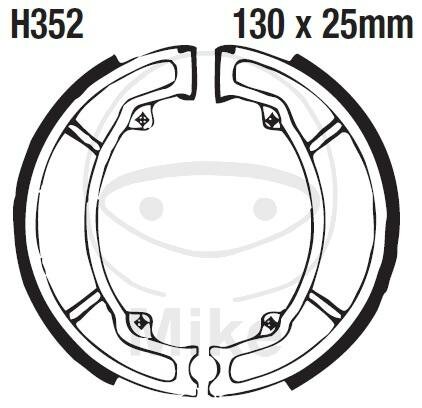 Brake shoes with spring for Honda CB CBF SES 50 125 150 01-20