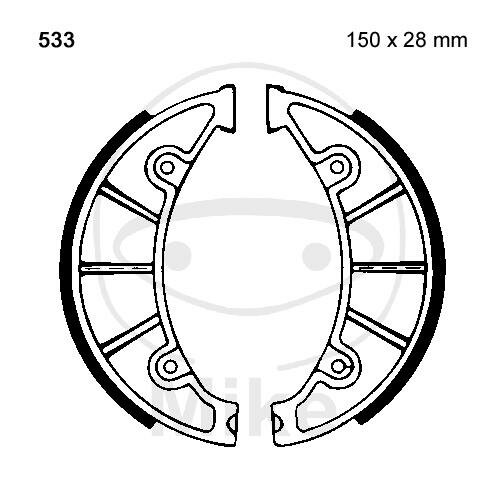 Brake shoes with spring for MBK XC 125 Yamaha HW 125 150 XC 125 YW 125