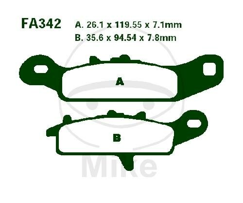 Plaquette de frein pour Kawasaki KFX 450 700 KVF 650 LT-V 700