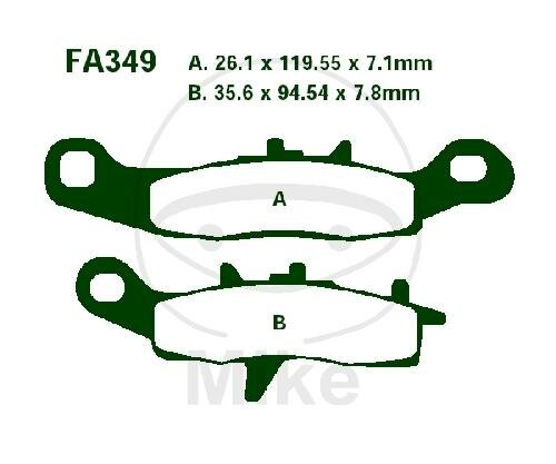 Plaquette de frein pour Kawasaki KFX 450 700 KVF 650 Suzuki LT-V 700