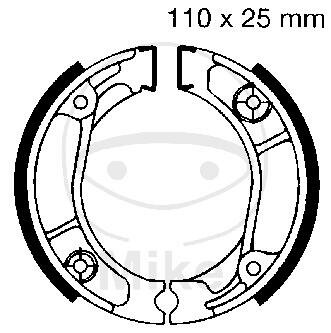 Brake shoes with spring for Honda NSR MTX XL XR FLex Tech X2 50 100 600 70-16
