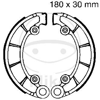 Brake shoes without spring for Honda CB 450 K CB 500 K T CB 550 F K