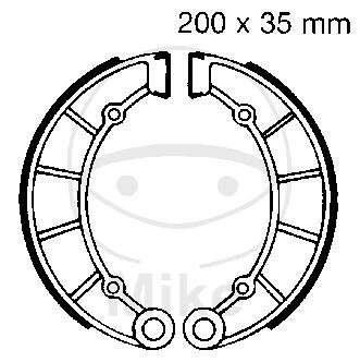 Brake shoes with spring for Kawasaki H2 750 72-75 Z 900 A 76 Z1 900 73 Z1A Z1B 900 74-75