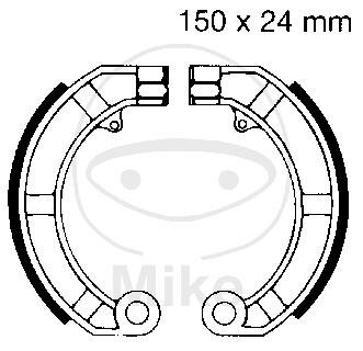 Brake shoes without spring for Vespa PK PX Rally 50 150 200 Grand Sport 69-17
