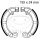 Brake shoes without spring for Vespa PK PX Rally 50 150 200 Grand Sport 69-17