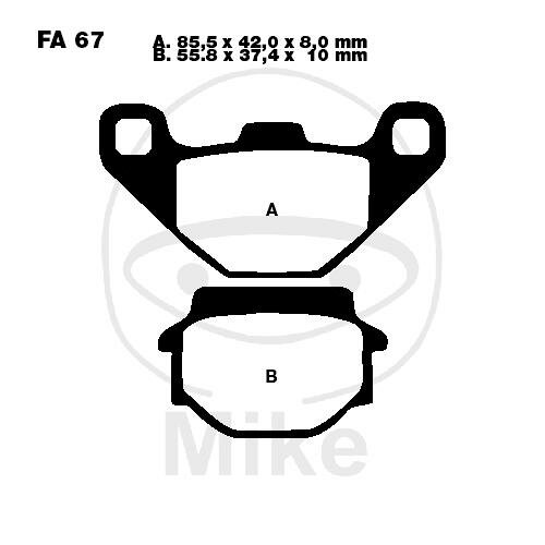 Plaquette de frein pour Aprilia Kawasaki KTM SMC/Barossa Suzuki TGB Yamaha
