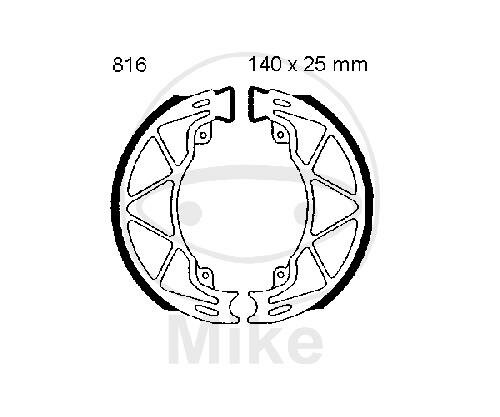 Bremsbacken ohne Feder für Aprilia Benelli Derbi Gilera Italjet Malaguti Piaggio Vespa