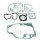 Set completo di guarnizioni per Honda NX 250 MD21/MD25 # 1988-1992