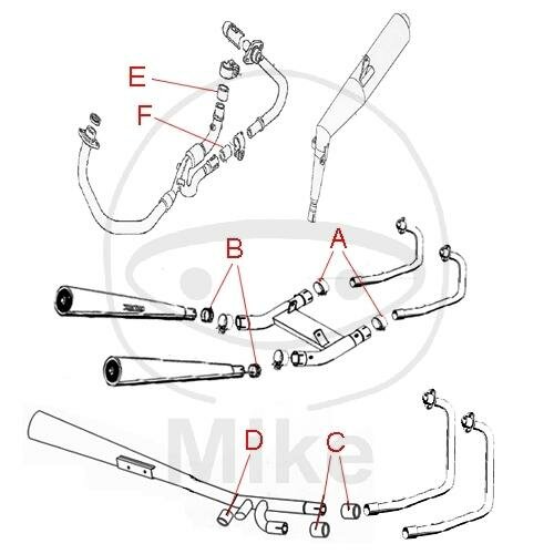 Junta de conexión para Triumph Scrambler Speed Triple 675 865 1050