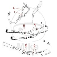 Exhaust connection gasket A for KTM Adventure 1050 1190...