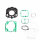 Cylinder gasket set ATH for Kawasaki KX 125 # 1985-1986