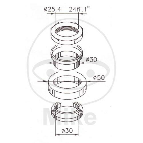 Cojinetes de dirección para Kymco Like 50 SYM Allo 125 Symphony 50 125
