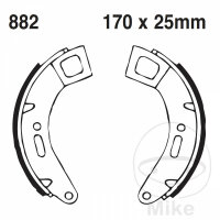 Bremsbacken ohne Feder für Vespa Cosa 125 200 FL 88-97