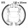 Brake shoes with spring for Zündapp CS Hai CX 25 50 79-84