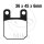 Brake pad Standard EBC for Aprilia Beta CPI Derbi Motorhispania Rieju Yamaha