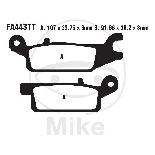 Brake pad for Yamaha YFM 250 550 700