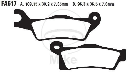 Plaquette de frein pour CAN-AM Outlander 450 500 650 800 1000 Renegade 500 800