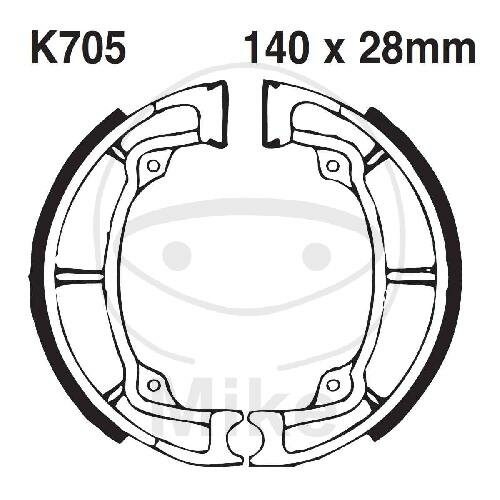 Brake shoes with spring for Kawasaki KLF KDX KX 220 250 420 Bayou 78-10