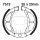 Brake shoes with spring for Yamaha CA CY EC-03 YJ 50 Vino Jog Salient 83-17