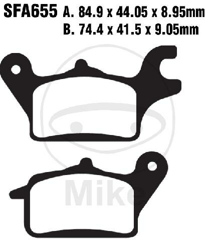 Brake pad for Yamaha MW 125 14-19
