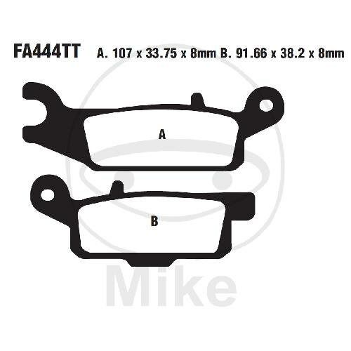 Brake pad for Yamaha YFM 250 550 700
