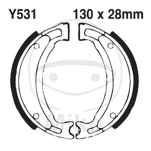 Brake shoes with spring for Yamaha TW XC AJS JS 115 125 200 Trailway 87-16