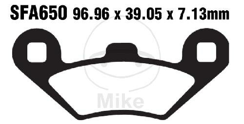 EBC Brake pad set Carbon Scooter SFAC650