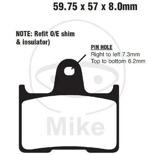 EBC Standard Semi Sintered Metal Brake Pads (V Series) FA254V