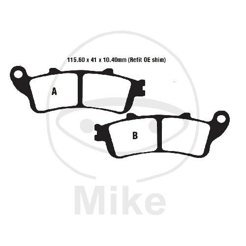 EBC Standard Semi Sintered Metal Brake Pads (V Series) FA261/2V