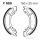 Brake shoes without spring for Yamaha SR 250 80-94