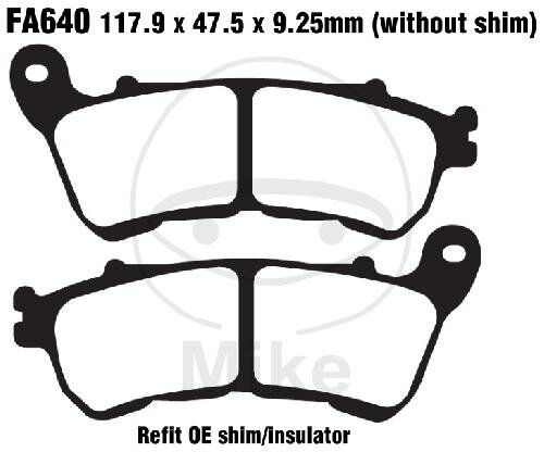 EBC Brake pad set Sinter HH FA640HH