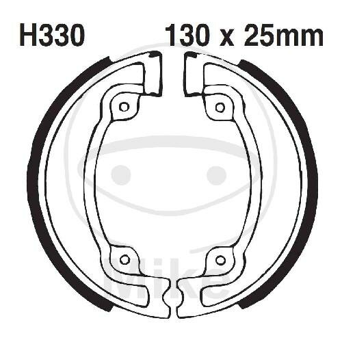 Brake shoes with spring for Honda CG CR XL 125 250 480 R 81-88
