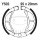 Bremsbacken mit Feder für Suzuki RM Yamaha PW TT-R YZ 80 90 110 78-20