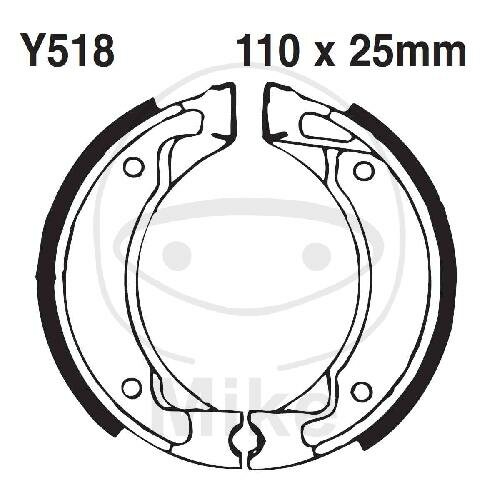 Brake shoes with spring for Yamaha DT SR CY BW 50 80 125 200 Big Wheel 85-01